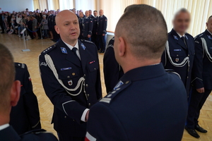 uroczystość ślubowania nowo przyjętych policjantów z udziałem między innymi Komendanta Wojewódzkiego Policji w Bydgoszczy, Wicewojewody Kujawsko-Pomorskiego oraz Kapelana kujawsko-pomorskiej Policji