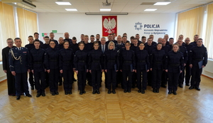 uroczystość ślubowania nowo przyjętych policjantów z udziałem między innymi Komendanta Wojewódzkiego Policji w Bydgoszczy, Wicewojewody Kujawsko-Pomorskiego oraz Kapelana kujawsko-pomorskiej Policji