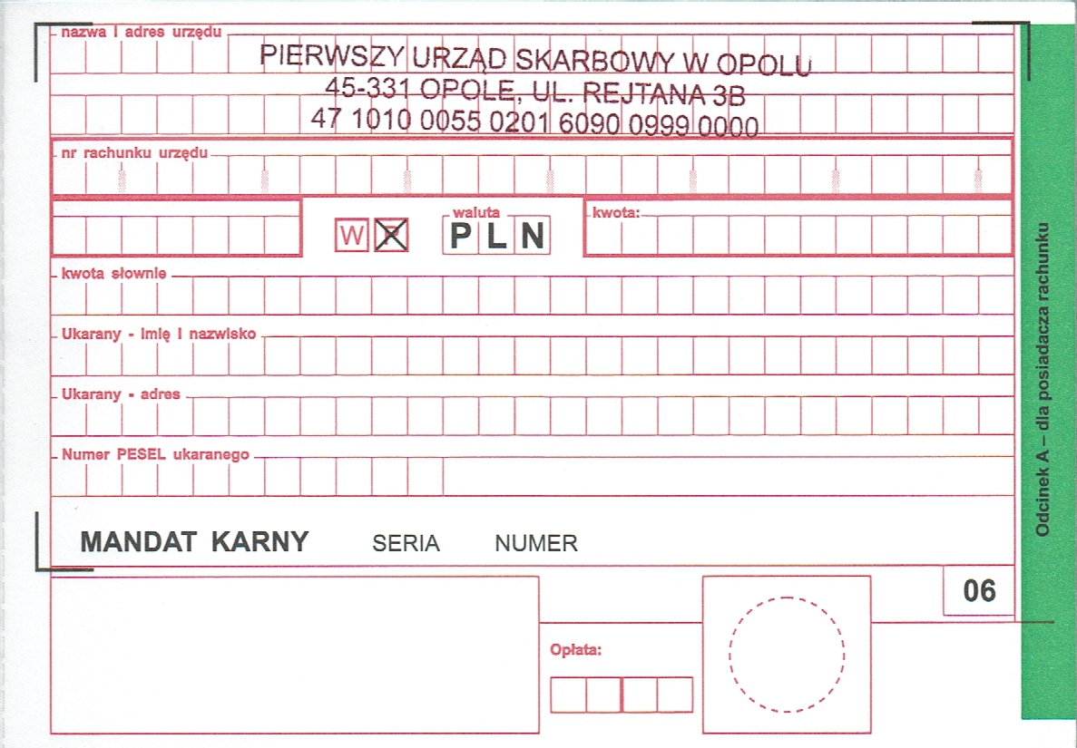 Jak zapłacić mandat karny? - Ruch drogowy - KPP w Inowrocławiu