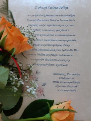 Laurka z życzeniami