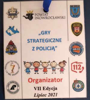 Emblemat z logami i nazwą inicjatywy gry strategiczne z polcją 2021