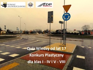 Baner widoczne na nim skrzyżowanie ulic i tytuł konkursu