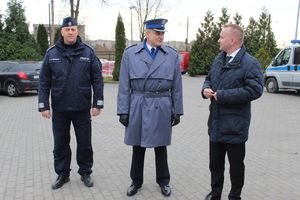 Policjanci w obecności burmistrza Gniewkowa