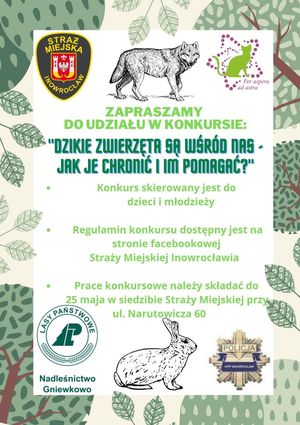 plakat konkursowy z tytułem konkursu i logami organizatorów