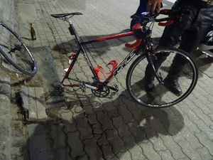 uszkodzony rower uczestnika wypadku