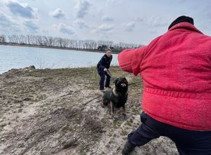 policjantka pies i pozorant