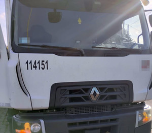 widok na przód ciężarówki