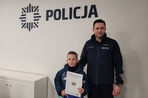 Laureat w konkursie oraz policjant