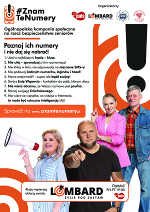 umieszczono plakat znam te numery zawierający wskazówki