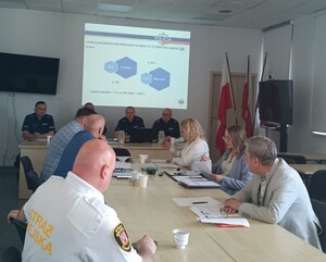 Spotkanie policji, straży miejskiej, samorządu w siedzibie KPP w Inowrocławiu